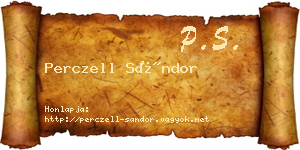 Perczell Sándor névjegykártya